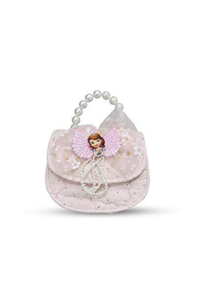 CucciKidz Girls' handbag with a princess design and pearl handle