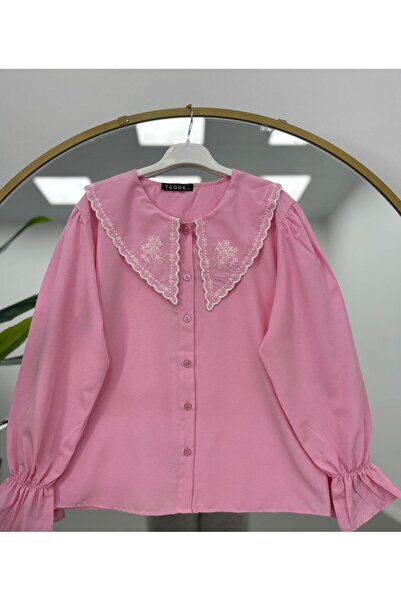 VOLT CLOTHİNG Baby Collar Embroidery Detailed Blouse