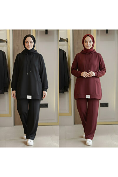 Bala Giyim 2-Piece Women's Hooded Hijab Top and Bottom Set