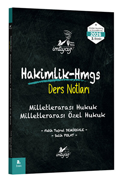 Temsil Kitap İMTİYAZ 2026 HMGS Hakimlik Milletlerarası Hukuk- Milletlerarası ...