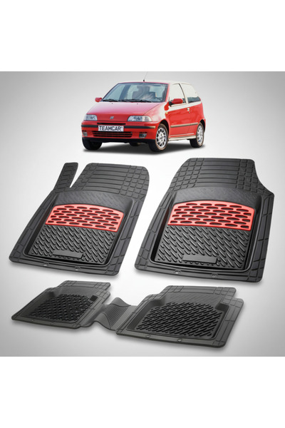 TEAMCAR Συμβατά πατάκια δαπέδου Fiat Punto I 1994-1999 | Κόκκινα