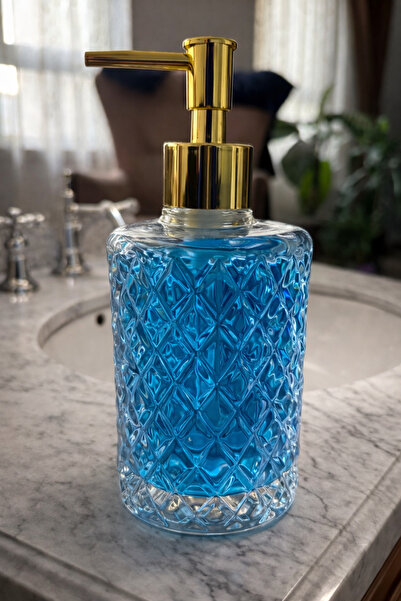 DİBA AVM Dozator de săpun elegant Dozator de săpun din sticlă, Dozator de săp...