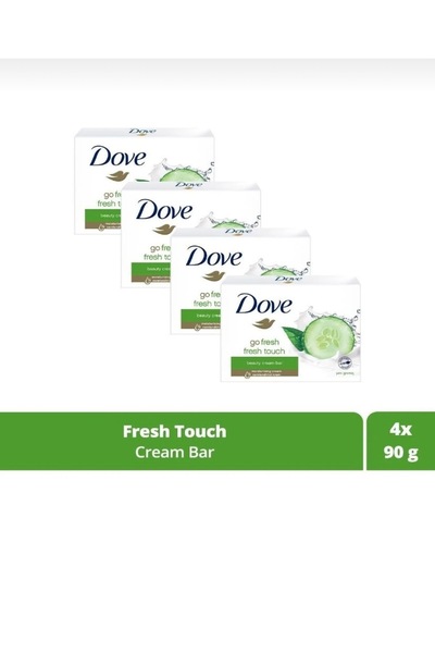 Dove Cream Bar Beauty Soap Fresh Touch 90 Gr X 4 Pieces