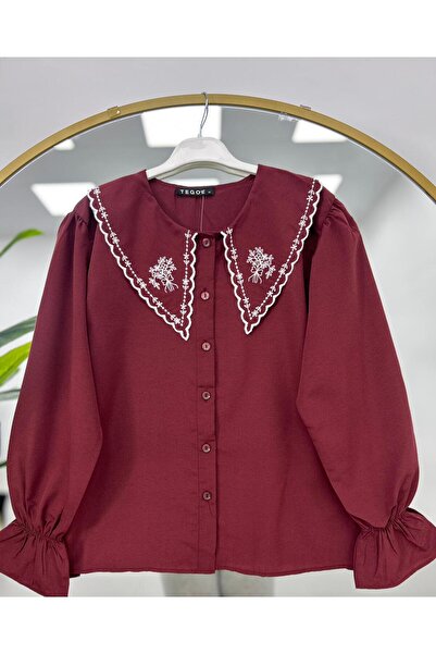 VOLT CLOTHİNG Baby Collar Embroidery Detailed Blouse