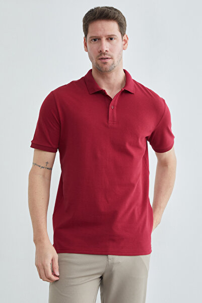 Fulla Moda تي شيرت بيكيه بياقة بولو أساسية