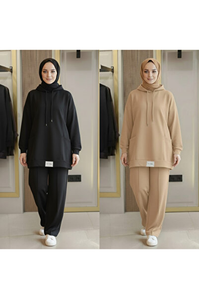 Bala Giyim 2-Piece Women's Hooded Hijab Top and Bottom Set