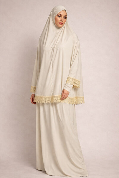 AL HANNAN TEX Women's Hijab Prayer Dress Double Piece Embroidered High Qualit...