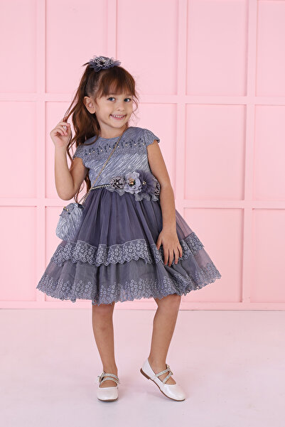 SÜSLÜ PİNK KİDS Girl's Lace Detailed Dress