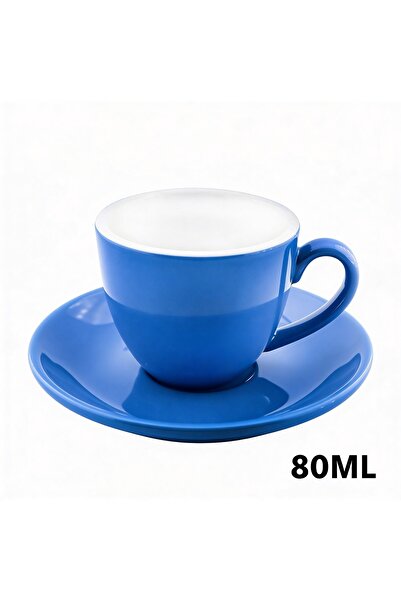 MIBRU Espresso Ceramic Coffee&Tea Cup with White Saucer Small Mug Porcelain C...