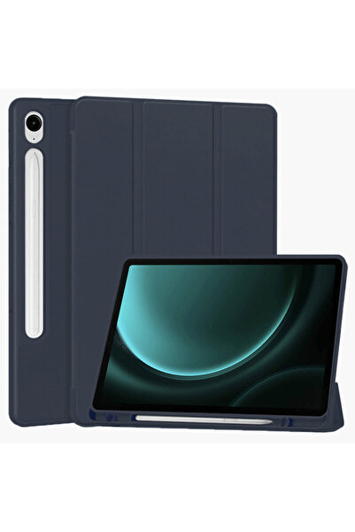Techsuit Samsung Galaxy Tab S9 FE Flex Trifold Pen Case, Navy Blue