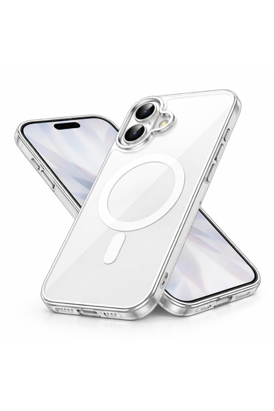 transparent Case with iPhone 17 Compatible SOFT Magsafe Wireless Charging Support Upgraded Frame for Camera