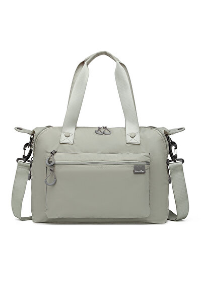 Hüvendo Smart Bags Light Gray Women's Shoulder and Sports Bag Lightweight Fab...