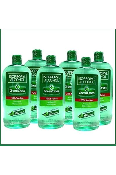 Green Cross Isopropyl Alcohol 70% with Moisturizer, 500ml - Pack of 6