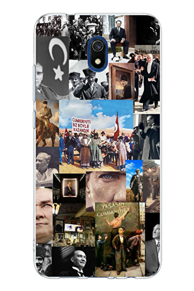 TechTree حافظة سيليكون مطبوعة متوافقة مع Redmi 8A من طراز أتاتورك ريبابليك