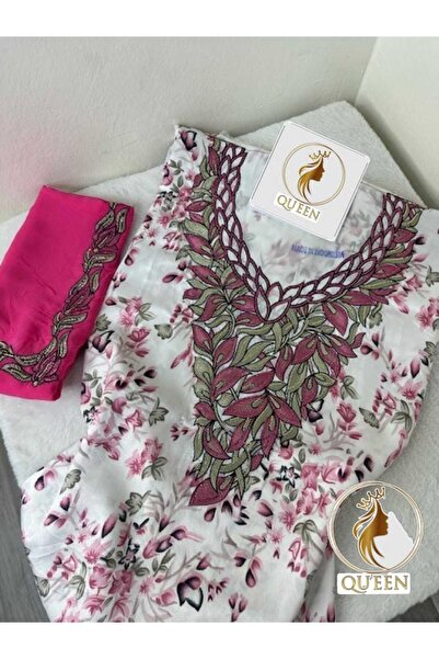 QUEEN Indonesian Silk headscarf with embroidery and crystals / One piece of f...