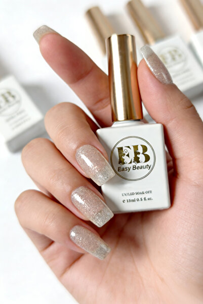 Easy Beauty İnce Altın Rengi Simli Kalıcı Oje - Nail Art Oje - TPO İçermez - ...