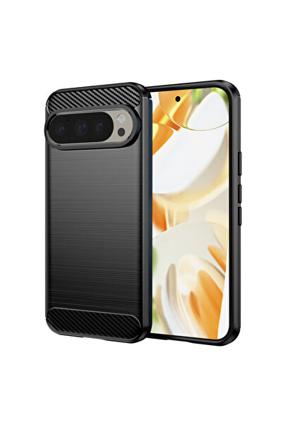 Techsuit Carcasă din silicon carbon pentru Google Pixel 9 Pro, neagră