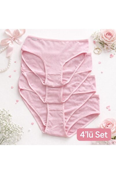 Merzu kadın pamuklu esnk kilot 4lü set