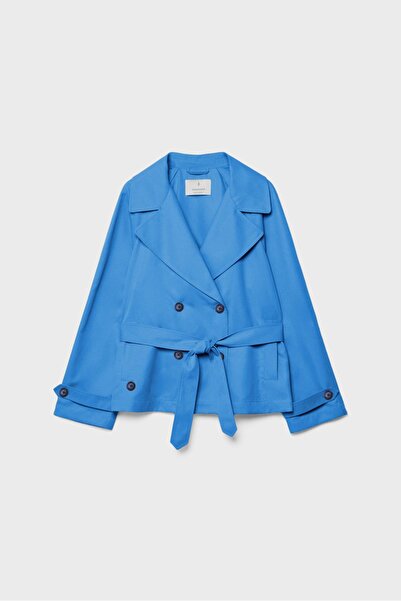 Stradivarius Short flowing trench coat with belt