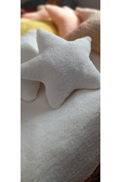 emta tasarım sevimli yıldız kuzu tüyü yastık ev dekorasyonu aksesuar teddy he...