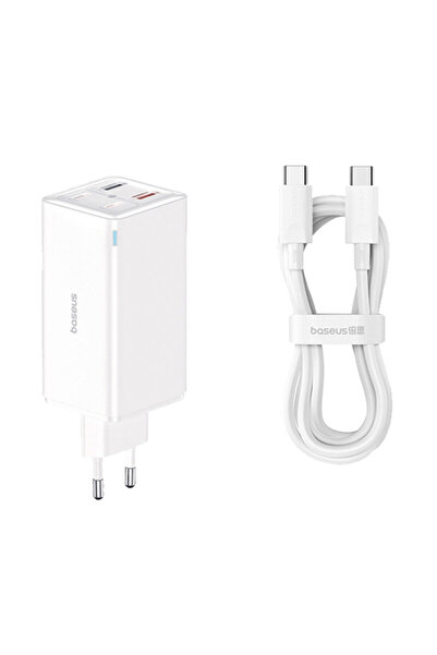 Baseus Încărcător USB GaN 6, Tip-C + Cablu Tip-C Baseus, 100W