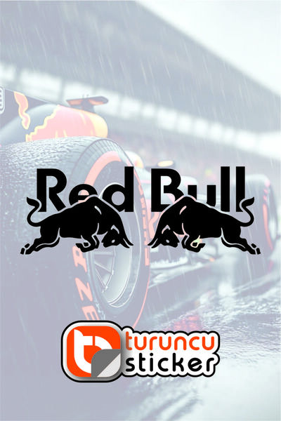 Turuncu Sticker Redbull Sticker Etiket 15x5.5 cm – Araç – Motor – Laptop - Ka...