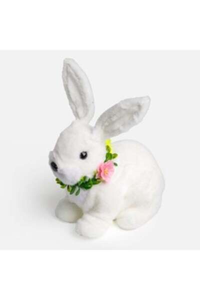 homedecoration Decorative Easter rabbit with Fur-Trimmed