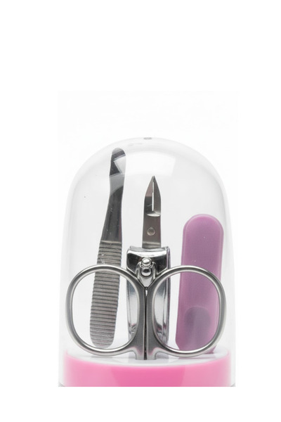 Lisinya مجموعة العناية بالأظافر مانيكير وباديكير مكونة من 4 قطع باللون الوردي...