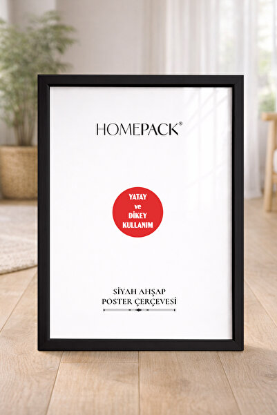 HOMEPACK Siyah Çerçeveli Poster Çerçeve, Boş Çerçeve, Resim Çerçevesi SİYAH-Ç...