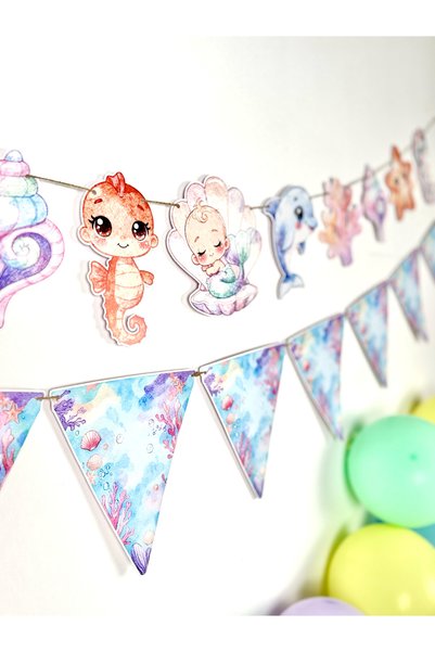 Flu Party لافتة مثلثة الشكل بتصميم لؤلؤة صغيرة - ليتل بيرل