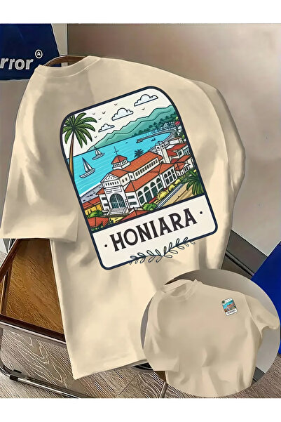 Rayan & Hoor Style Crew neck short sleeve regular t-shirt with front and back...