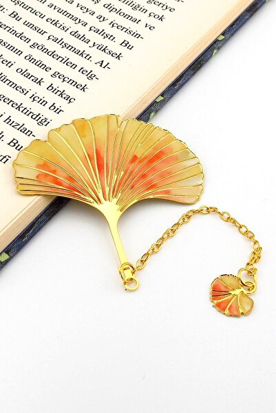 Solfera Φθινοπωρινός σελιδοδείκτης από φύλλα δέντρου Μαμπέντ, μεταλλικός σελι...