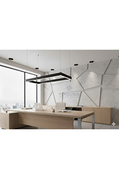 YURDUGÜL 30x60 cm Siyah Kasa Lineer LED Armatür 6500K Beyaz Işık – Ofis Tavan...