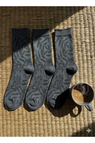 Moonrise Socks Soket Jacquard Socks 3 Pairs Gray