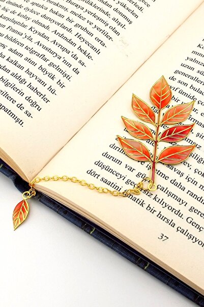 Solfera Φύλλα φθινοπωρινών δέντρων από στάχτη Μεταλλικός σελιδοδείκτης Σελιδο...