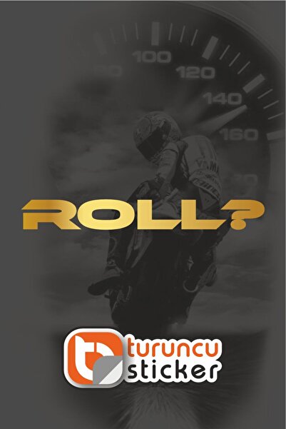 Turuncu Sticker ROLL ? Sticker Etiket 8x1 cm – Araç – Motor – Laptop - Kask E...