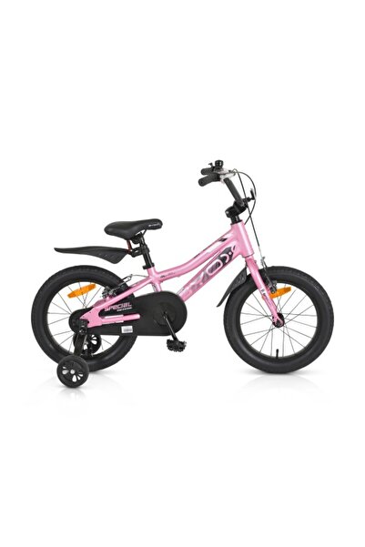 byox Bicicletă Copii 16” Alloy Pink Aluminiu 4-6 Ani cu Roți Ajutătoare și Fr...