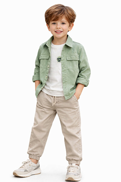 ues Set din 3 piese pentru băieți cu cămașă verde Game On