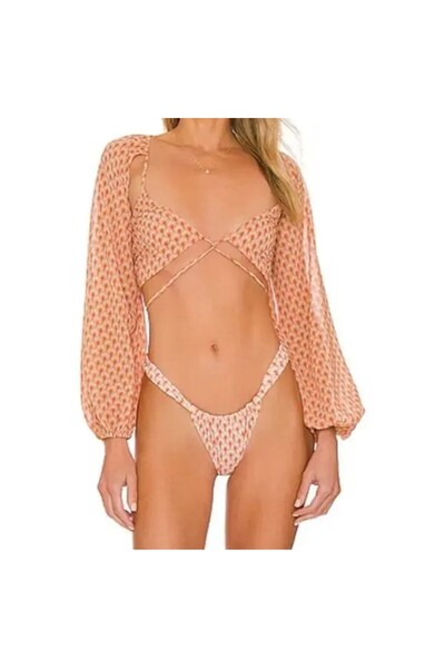 ARDSU Γυναικείο πορτοκαλί μπουστιέ με τιράντες Tularosa