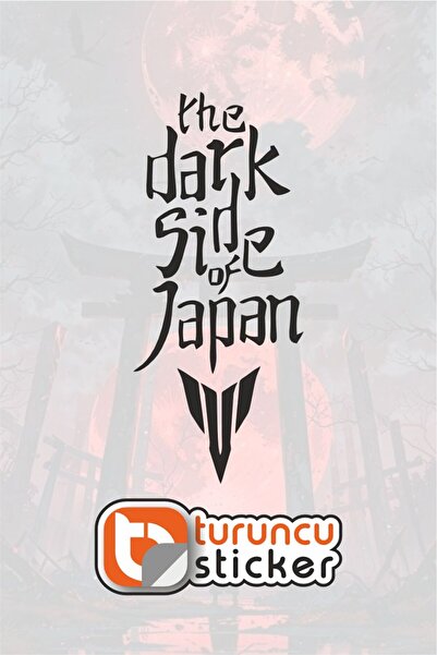 Turuncu Sticker ملصق The Dark Side Of Japan مقاس 10x23 سم - ملصق للسيارة - ال...
