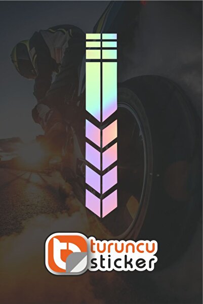 Turuncu Sticker Motor Çamurluk Şerit Sticker Etiket 35x6 cm – Araç – Motor – ...