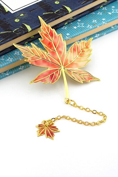 Solfera Σελιδοδείκτης με φύλλα πλατανιάς φθινοπώρου, μεταλλικός σελιδοδείκτης...