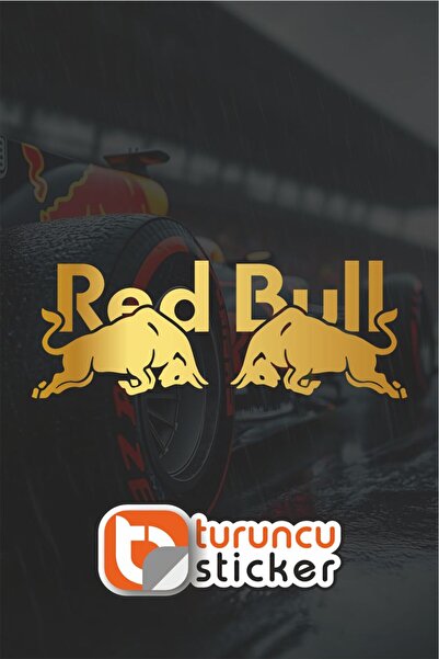 Turuncu Sticker Redbull Sticker Etiket 15x5.5 cm – Araç – Motor – Laptop - Ka...