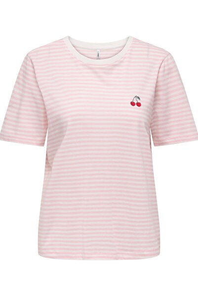 ONLY Onlhappy Women's Blouse Embroidered Short Sleeve