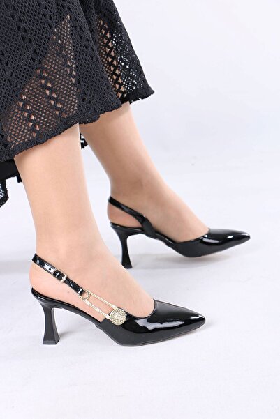 sefayol Melvil Black Patent Leather Women's Heeled Shoes