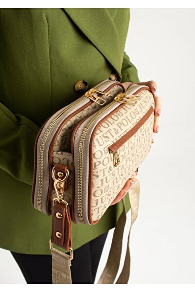 Just Polo Women's New Season Printed Shoulder Bag 232053 Mh