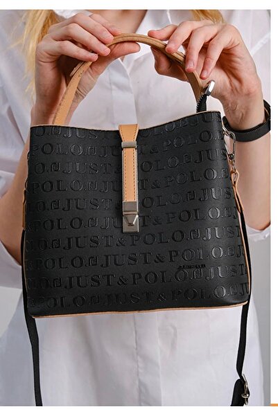 Just Polo Women's Snap Detailed Hand and Shoulder Bag
