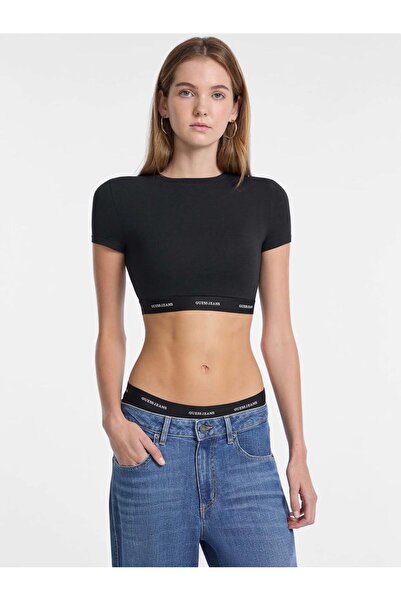 Guess Logo band cropped top