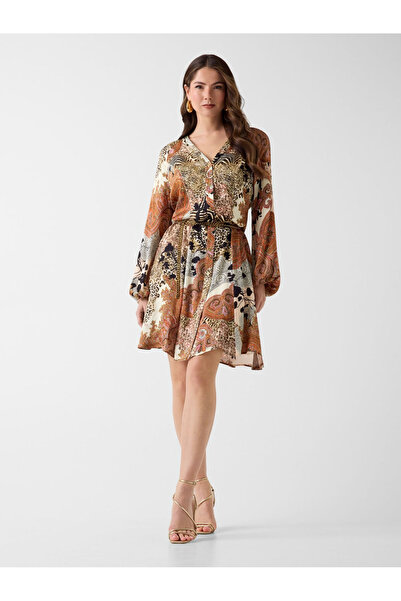 Guess GWENDA LS FLARE DRESS