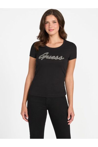 Guess Rhinestones logo T-shirt